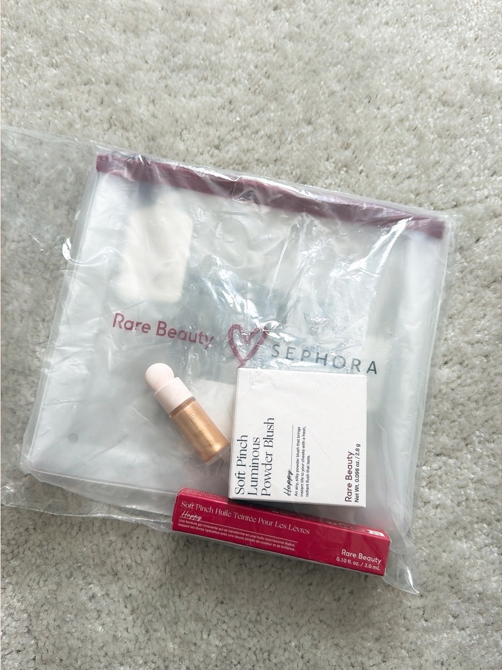 Rare Beauty | Soft Pinch Blush, Luminizer & Lip Trio and Beauty Pouch